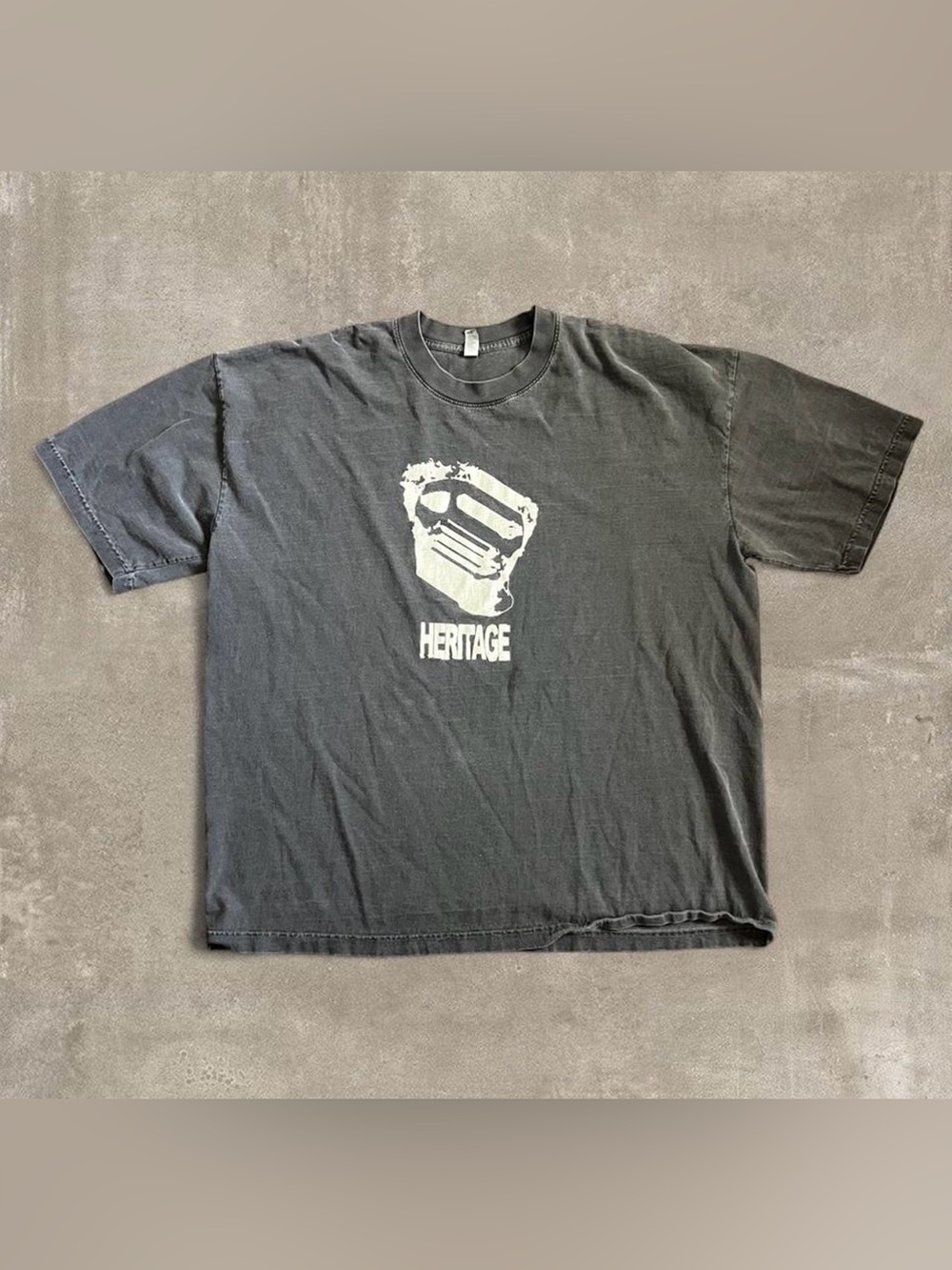Los Angeles Apparel Black Tee with White Heritage Graphic